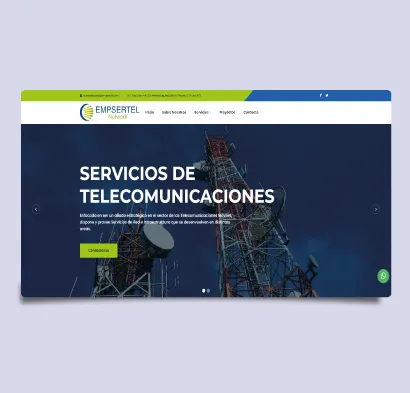 Sitio web desarrollado para Empsertel S.A - Proyecto de desarrollo web corporativo